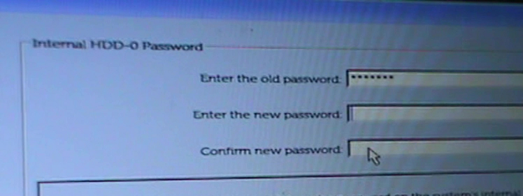 dell hdd master password